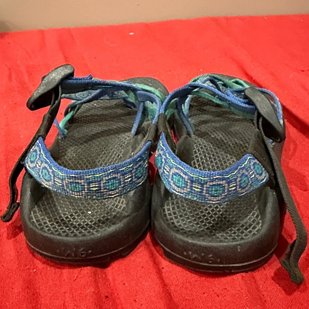 Chaco Women's Sandals - Black and Teal - Picture 4 of 5